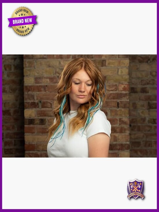 21 Feather Hair Extensions DIY Kit with Micro-Link Beads 9-14 Inch Boho Style main image 5